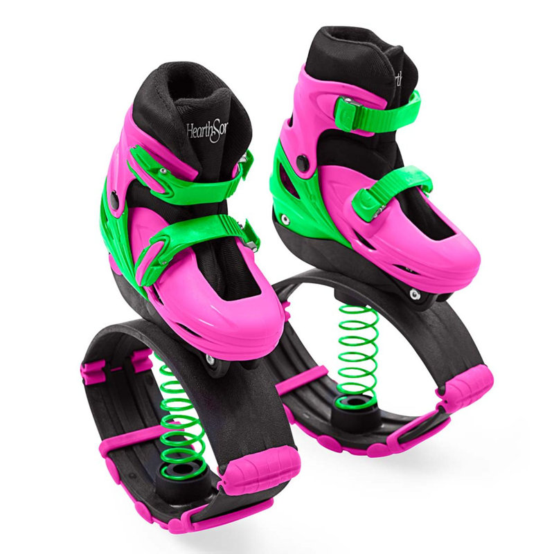HearthSong Jump2it Bouncy Jumping Shoes Hot Pink Small (25